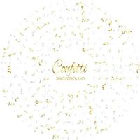 Gold Confetti Isolated On White Background. Celebrate Vector Illustration