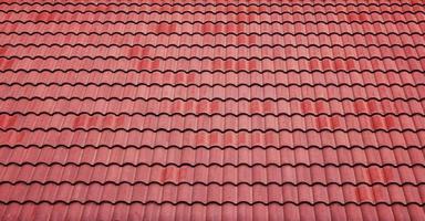 Red tiles roof background photo