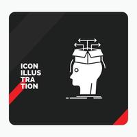 Red and Black Creative presentation Background for Data. extraction. head. knowledge. sharing Glyph Icon vector