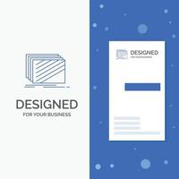 Business Logo for Design. layer. layout. texture. textures. Vertical Blue Business .Visiting Card template vector