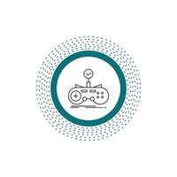 Check. controller. game. gamepad. gaming Line Icon. Vector isolated illustration