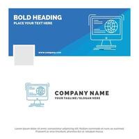Blue Business Logo Template for information. content. development. website. web. Facebook Timeline Banner Design. vector web banner background illustration