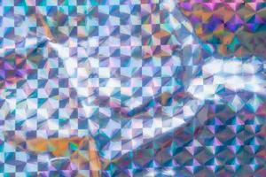 Holographic rainbow foil iridescent texture abstract hologram background photo