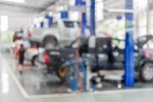 car service centre auto repair workshop blurred background photo