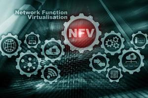 NFV Network Function Virtualization. Architecture Technologies Virtual Machines Concept. photo