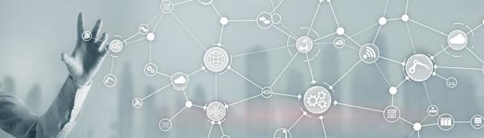 Technology background. Workflow organisation structure on virtual screen photo