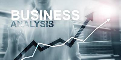 Business analysis concept. Financial abstract futuristic background. photo