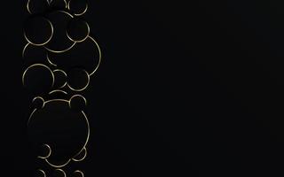 Abstract Gold Circle on black background technology vector