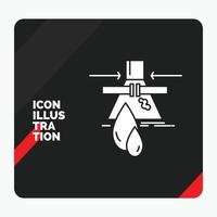 Red and Black Creative presentation Background for Chemical. Leak. Detection. Factory. pollution Glyph Icon vector