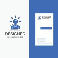 Business Logo for conversion difference. diversity. options. structure. user transition. Vertical Blue Business .Visiting Card template. vector