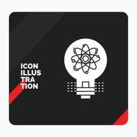 Red and Black Creative presentation Background for idea. innovation. light. solution. startup Glyph Icon vector