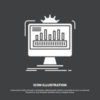 dashboard. admin. monitor. monitoring. processing Icon. glyph vector symbol for UI and UX. website or mobile application
