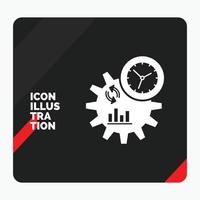 Red and Black Creative presentation Background for Business. engineering. management. process Glyph Icon vector