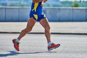 Running old man. photo