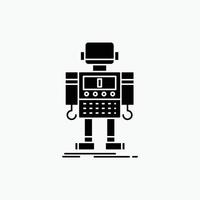 autónomo. máquina. robot. robótico icono de glifo de tecnología. ilustración vectorial aislada vector