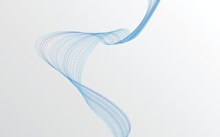 Wave with shadow. Abstract blue lines on a background vector
