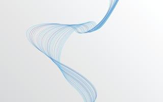 Wave with shadow. Abstract blue lines on a background vector