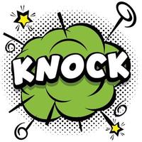 knock Comic bright template with speech bubbles on colorful frames vector