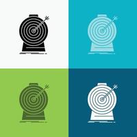 Aim. focus. goal. target. targeting Icon Over Various Background. glyph style design. designed for web and app. Eps 10 vector illustration