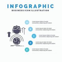 abilities. development. Female. global. online Infographics Template for Website and Presentation. GLyph Gray icon with Blue infographic style vector illustration.
