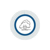 Cloud. connection. energy. network. power Line Icon. Vector isolated illustration