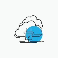 Cloud. connection. energy. network. power Line Icon vector