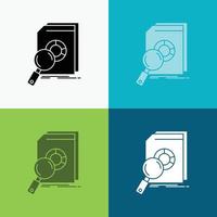 Analysis. data. financial. market. research Icon Over Various Background. glyph style design. designed for web and app. Eps 10 vector illustration