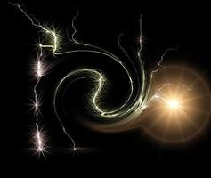 Digital Rendering Energetic Lights Background photo