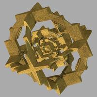 Ilustración 3d de fractales calculados en la computadora foto