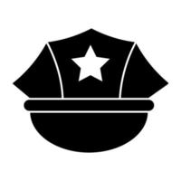 un diseño de icono de gorra de policía vector