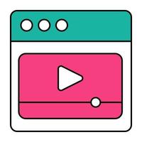 Perfect design icon of web video vector