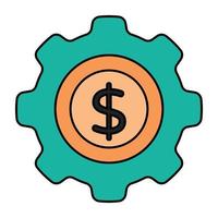 Trendy design icon of money management vector