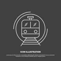 metro. train. smart. public. transport Icon. Line vector symbol for UI and UX. website or mobile application