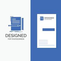 Business Logo for Code. coding. file. programming. script. Vertical Blue Business .Visiting Card template. vector