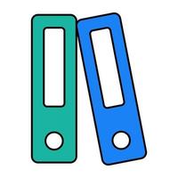 An amazing design icon of binders vector