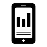 Premium download icon of mobile data analytics vector