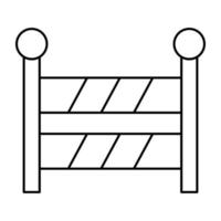 Construction barrier icon, editable vector