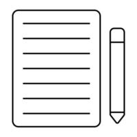 An icon design of article writing vector