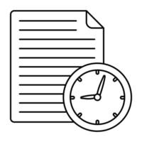 An icon design of project time vector