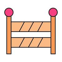 icono de barrera de construcción, vector editable