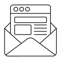 Perfect design icon of web mail vector