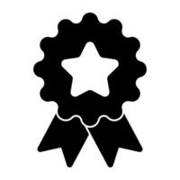 icono de diseño único de insignia de estrella vector