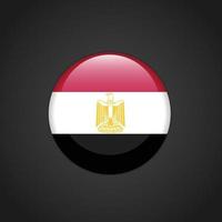 Egypt Flag Circle Button vector