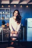 woman at home in kitchen photo