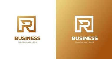 Letter R Logo mark brand identity business company design vector icon