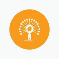 Data. information. informational. network. retrieval White Glyph Icon in Circle. Vector Button illustration