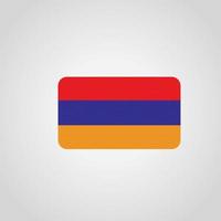 bandera armenia aislado sobre fondo blanco vector
