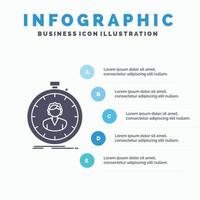 fast. speed. stopwatch. timer. girl Infographics Template for Website and Presentation. GLyph Gray icon with Blue infographic style vector illustration.