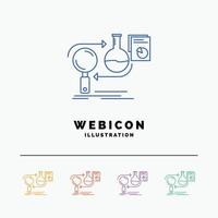 Analysis. business. develop. development. market 5 Color Line Web Icon Template isolated on white. Vector illustration