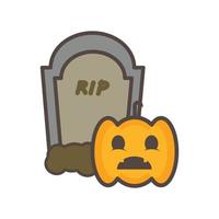 Cute pumpkin vector illustration. designs that are suitable for banner elements, websites, apps.